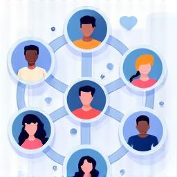 People connecting online.